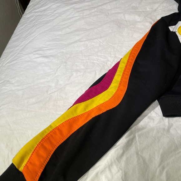 dELiA*s by Dolls Kill The New Daze Crop Hoodie XL Daisy Wave Applique Zip-up - Picture 8 of 11